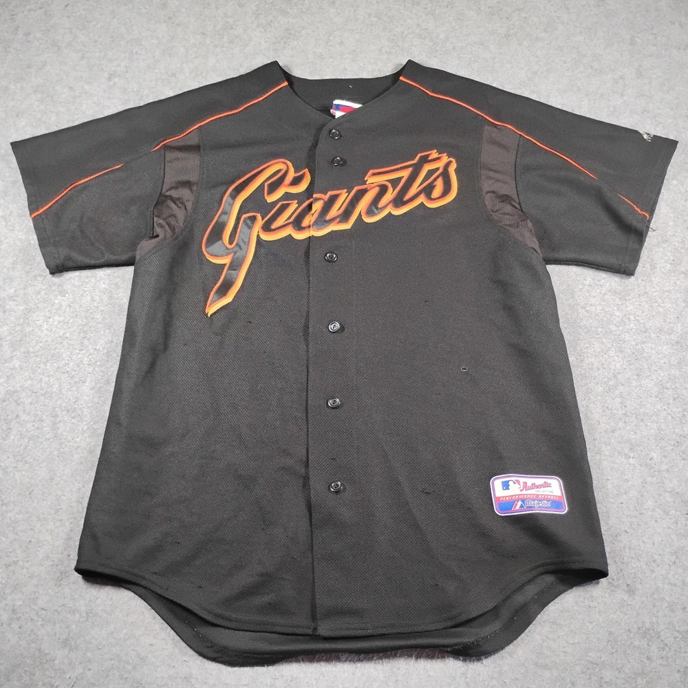 Majestic San Francisco Giants Baseball Jersey Mens L Black Authentic Collection
